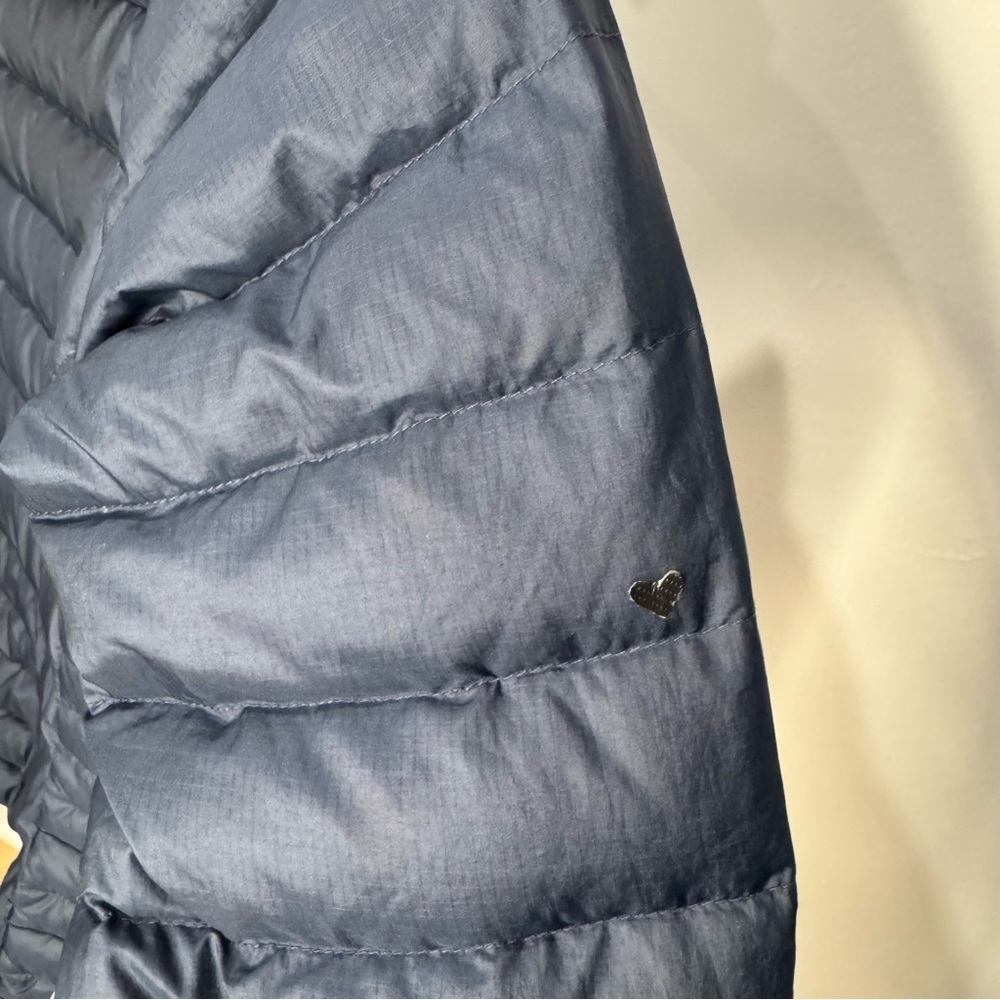 Patagonia Down Sweater Hoody Puffer Jacket Navy / Turquoise Blue Women’s XS - Picture 10 of 14
